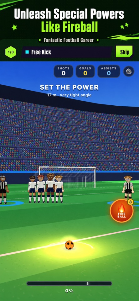 Unleash special powers like fireball